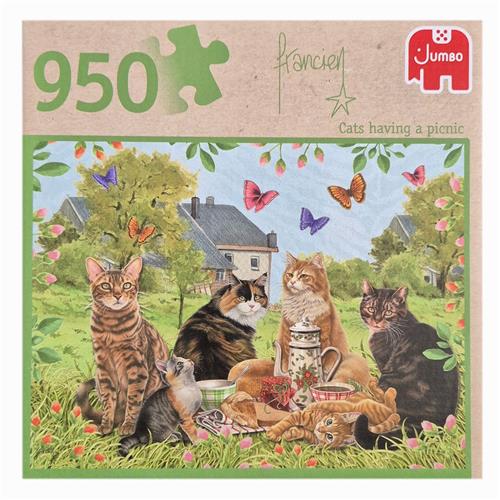 Jumbo - Francien - Cats having a Picnic - 950 stukjes - Legpuzzel
