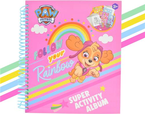 Paw Patrol Super Activiteiten Hobby Album Follow Your Rainbow - 3+