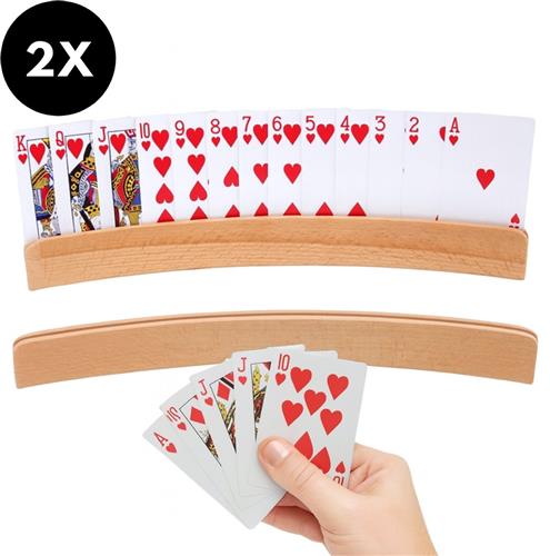 Speelkaarthouders - 2 stuks - Kaarthouders - Gebogen - Speelkaartenhouders - Kaartenhouder - Speelkaarten - Kaartspel