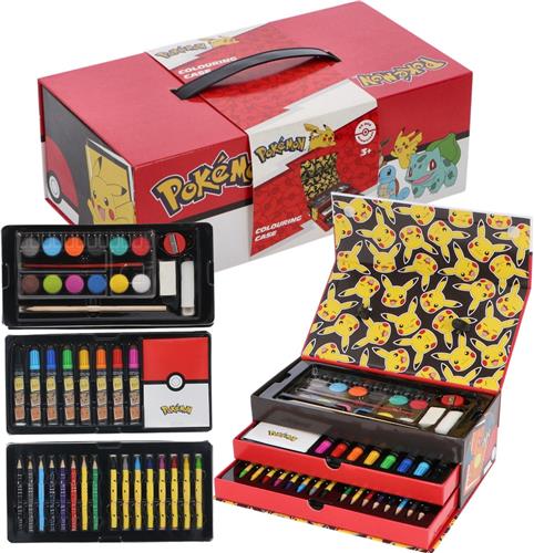 Pokemon Kleurdoos met Lade - Tekendoos - 42-Delig