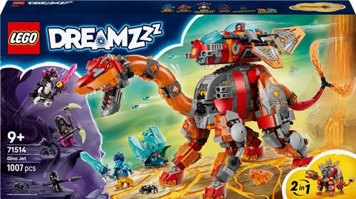 LEGO® DREAMZzz Dinoruimteschip Dinosaurusbouwset - Ruimtespeelgoed voor Kinderen Vanaf 9 Jaar - 2-in-1 Bouwset met Stegosaurus, Brontosaurus en 4 Minifiguren - Cadeautip - 71514