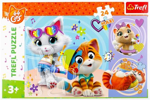 Trefl Puzzle 24 Maxi elements 44 Cats Happy cats