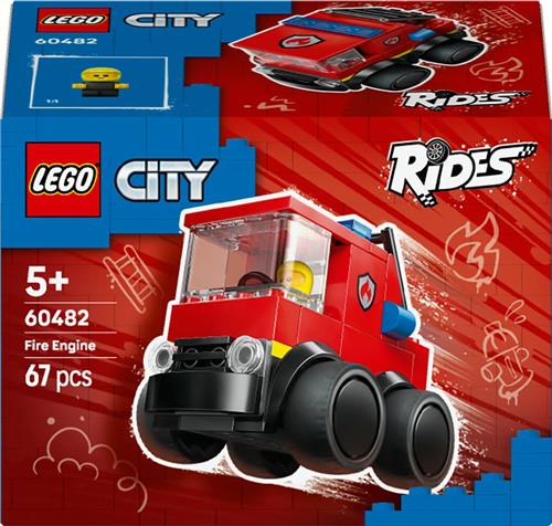 LEGO® City Voertuigen  Brandweerwagen - Bouwset met Minivoertuig en Junior Minifiguur van een Brandweerman - Speelgoedauto voor Kinderen, Jongens en Meisjes Vanaf 5 Jaar - Klein Cadeautje voor een Verjaardag - 60482