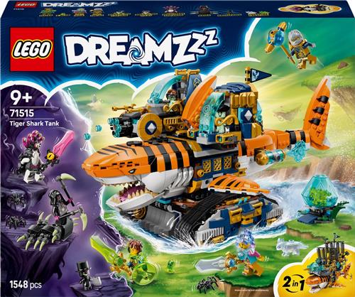 LEGO® DREAMZzz Tijgerhaaitank - Bouwset voor Kinderen Vanaf 9 Jaar - Fantasiespeelset met 2 Bouwmogelijkheden - Tijgerhaaitank met 5 Minifiguren - Verjaardagscadeau - 71515