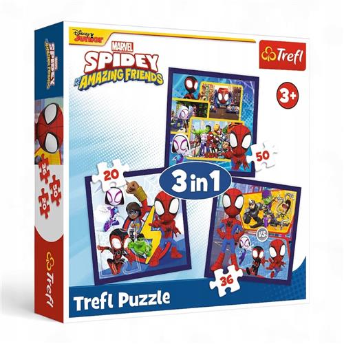 Trefl 3-in-1 Spidey Puzzels voor Kinderen