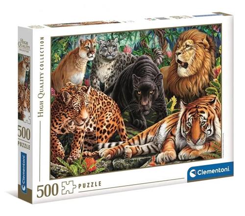 Clementoni Puzzel 500 Stuk - Wilde Katten HQ