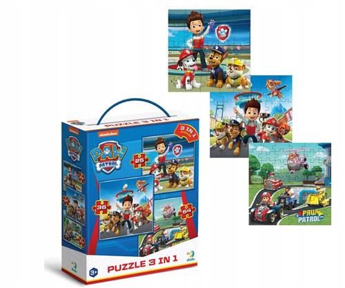 Paw Patrol 3-in-1 Puzzels: Speeltuin, 25/36/54 Stukjes