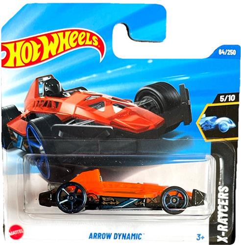 HOT WHEELS ARROW DYNAMIC BLUE/ORANGE 64/250 HW X-RACERS 1:64 SHORT CARD
