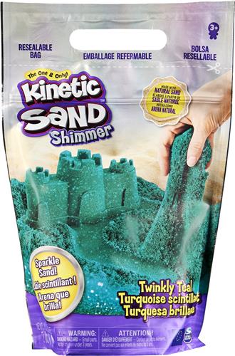 Kinetic Sand - Sprankelend Blauwgroen Natuurlijk Glinsterend Zand - 907 g origineel Kinetic Sand - Sensorisch speelgoed