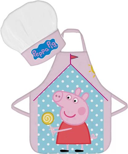 Peppa Pig Keukenschort voor Kinderen met Koksmuts