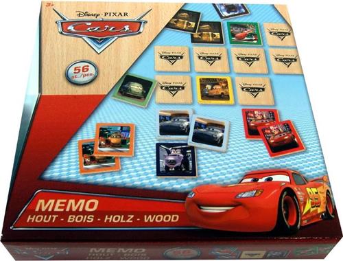 Disney Cars Houten Memory Spel - Rood - 56 stuks - Hout - Cadeau