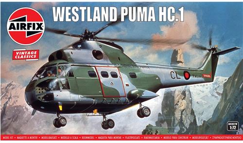 Airfix Modelbouwpakket Militaire voertuigen - 03021V Westland Puma HC.1 - Vintage Classics - Britse Transporthelikopter Plastic - 1:72 -