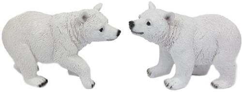 PIA Soft Toys - Set van 2 Ijsbeer Speelfiguren - 2 ass. - 6 cm