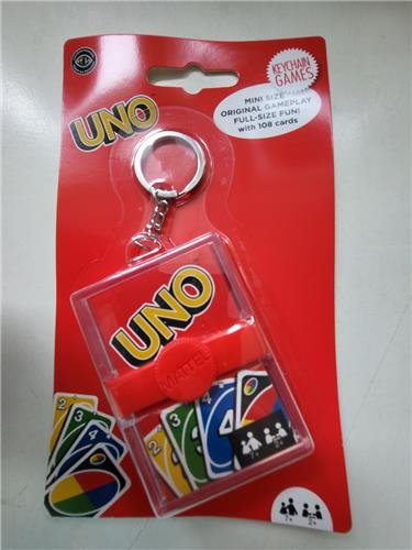 UNO kaartspel travel game (compleet met 108 kaarten!) aan sleutelhanger