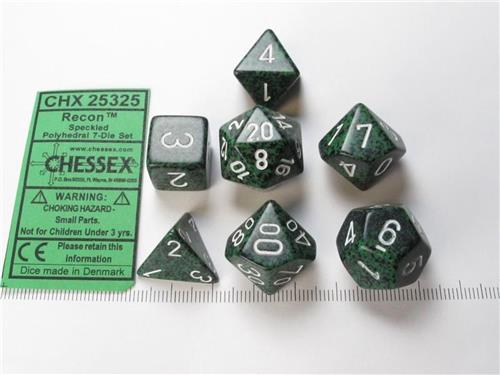 Chessex Recon Speckled Polydice Dobbelsteen Set (7 stuks)