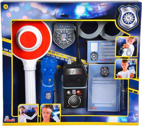 Verkeerspolitie Inzetset - 7-Delig Politie Speelgoed - Inclusief Zaklamp, Handboeien & Politiemerk - Rollenspel Voor Kinderen Vanaf 3 Jaar