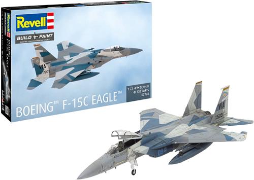 Revell Modelbouwpakket Vliegtuigen - 03778 Boeing F-15C Eagle - Amerikaans Militair Vliegtuig - Straaljager Plastic - 1:72 - Modelbouw