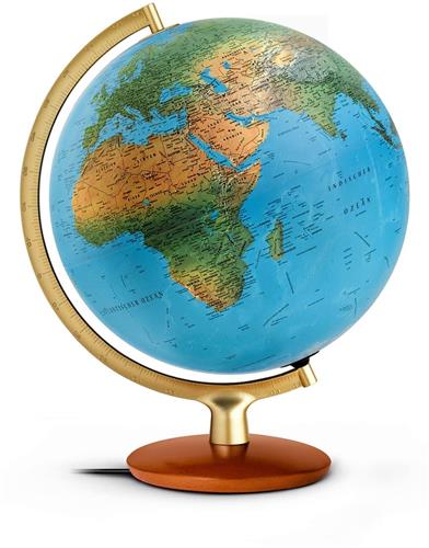 IMPERATORIS® Globe - Educatieve Wereldbol - Nauwkeurige Tijdzone voor Kinderen Leren - Aardrijkskunde Decor voor Klaslokaal en Huis - 30 cm