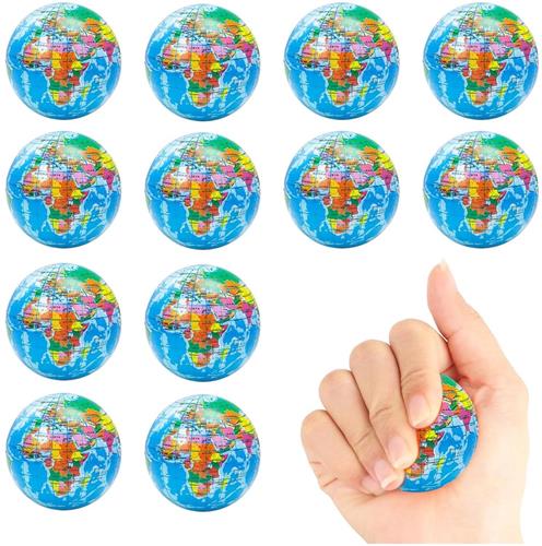 IMPERATORIS® Globe - Educatieve Wereldbol - Nauwkeurige Tijdzone voor Kinderen Leren - Aardrijkskunde Decor voor Klaslokaal en Huis - 1 x 1 x 1 cm - 12 stuk