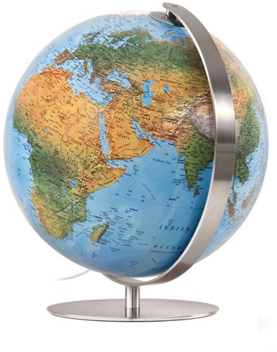 IMPERATORIS® Globe - Educatieve Wereldbol - Nauwkeurige Tijdzone voor Kinderen Leren - Aardrijkskunde Decor voor Klaslokaal en Huis - 14cm - 37 cm