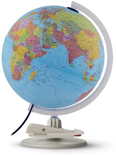 IMPERATORIS® Globe - Educatieve Wereldbol - Nauwkeurige Tijdzone voor Kinderen Leren - Aardrijkskunde Decor voor Klaslokaal en Huis - 30cm
