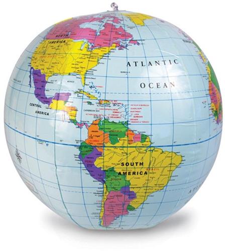 IMPERATORIS® Globe - Educatieve Wereldbol - Nauwkeurige Tijdzone voor Kinderen Leren - Aardrijkskunde Decor voor Klaslokaal en Huis - 19.3 x 18.03 x 0.76 cm