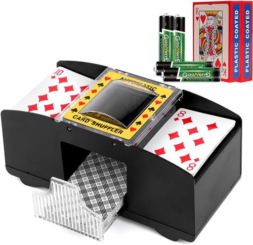 Elektrische Kaartenschudmachine - Automatische Kaartenmixer voor Eerlijke Kaartspellen - Compact en Draagbaar - Batterijgevoed