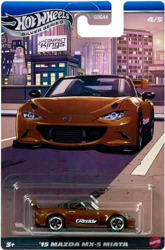 Hot Wheels 1/64 JKX56 2015 Mazda MX-5 Miata, brown *Compact Kings* GDG44-977Q