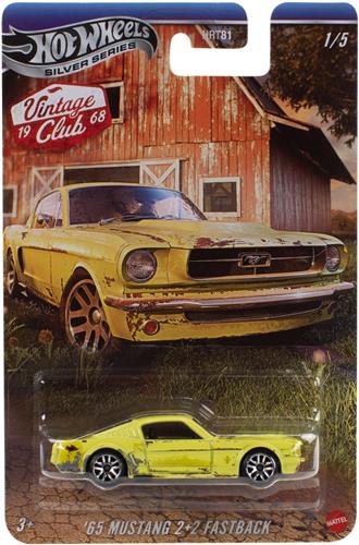 Hot Wheels 1/64 Barn Finds HRT81-979H JKY31 1965 Mustang 2+2 Fastback, yellow