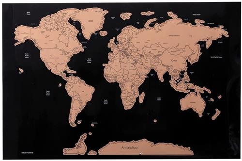 IMPERATORIS® Scratch Wereldkaart/World map - Kraskaart - Krasmap - Engels - 43 x 43 cm