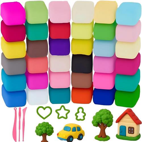 IMPERATORIS® Boetseerklei - Polymeer Klei - Een Ideaal Cadeau voor Schooljongens en Meisjes - Herbruikbaar - Uitwasbaar - 36 Kleuren