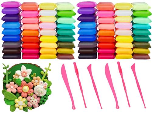 IMPERATORIS® Boetseerklei - Polymeer Klei - Een Ideaal Cadeau voor Schooljongens en Meisjes - Herbruikbaar - Uitwasbaar - 72 stuks