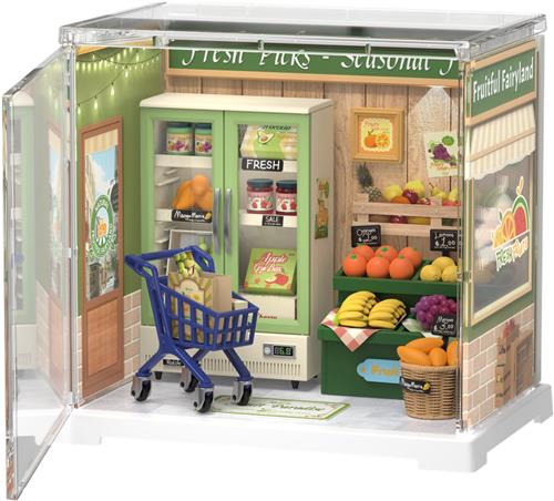 Robotime, DIY Huisje Super Nature Energy Fruits, DWS01B, 15,7x10,9×14,7cm