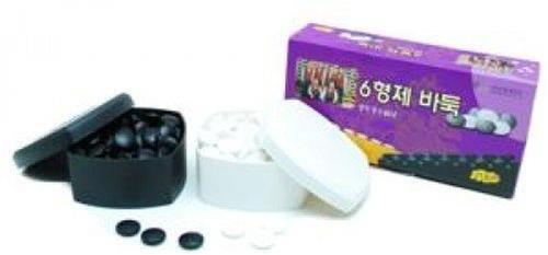 Go-stenenset glas wit/zwart 20x7mm.2x160