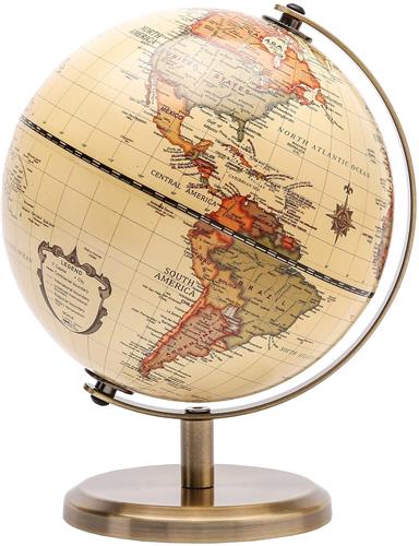 IMPERATORIS® Globe - Educatieve Wereldbol - Nauwkeurige Tijdzone voor Kinderen Leren - Aardrijkskunde Decor voor Klaslokaal en Huis - 1 stuk - 14cm