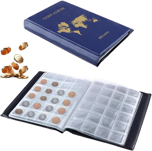 IMPERATORIS® Muntenalbum  Muntenverzamelmap  Munten Verzamelmap & Opbergsysteem voor Munten Opbergen  Geld Verzamelmap / Geldmap  Muntenmap met Muntenhouders