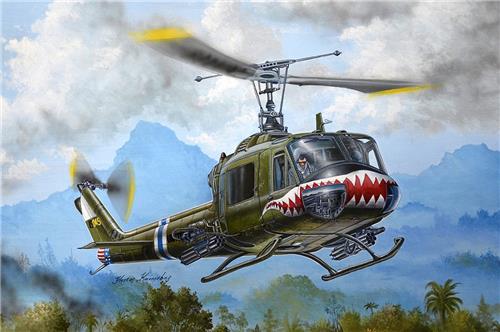 Trumpeter Modelbouwpakket Schepen - 05112 UH-1B Huey Gunship - Amerikaanse Militaire Helikopter Plastic - 1:35 - Modelbouw