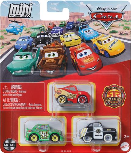 Disney Pixar Cars Mini Racers Auto's, 3st.