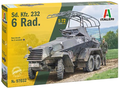 Italeri Modelbouwpakket Militaire voertuigen - 97032 Sd.Kfz. 232 (6-Rad) WWII - Duitse Pantserwagen Plastic - 1:72 -