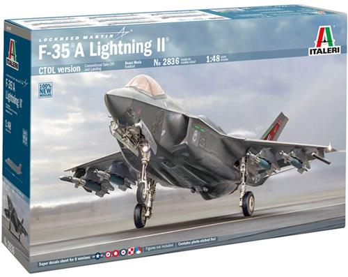 Italeri Modelbouwpakket Vliegtuigen - 2836 F-35A Lightning II - Amerikaanse Straaljager Plastic - 1:48 -