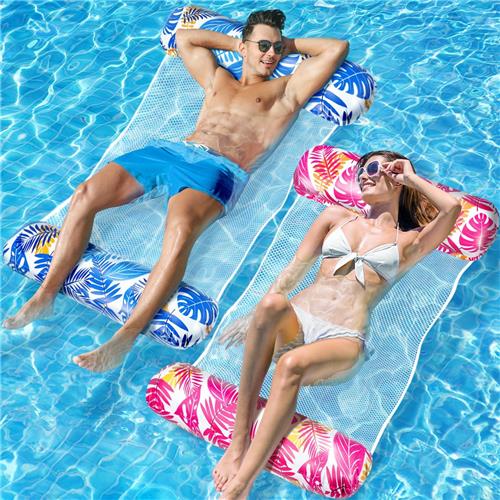 Unyqoos® Multifunctionele opblaasbare waterhangmat voor zwembadplezier in de zomer