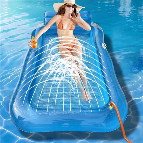 Unyqoos® Groot opblaasbaar luchtmatras met bekerhouder voor ultieme ontspanning