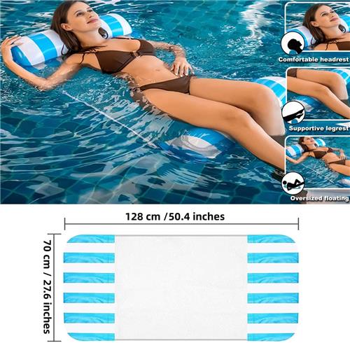 Unyqoos® Opblaasbare waterhangmat met multifunctioneel ontwerp voor ultiem drijfplezier