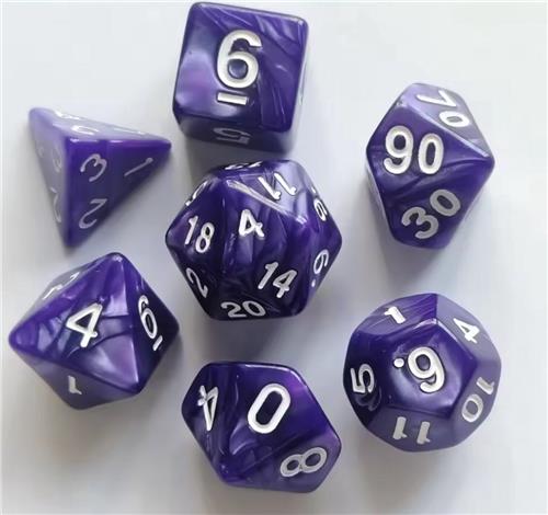 Dobbelstenen Set - 7-delig - Paars - Rollenspel dobbelsteen - Bordspel - D&D RPG - CHPN