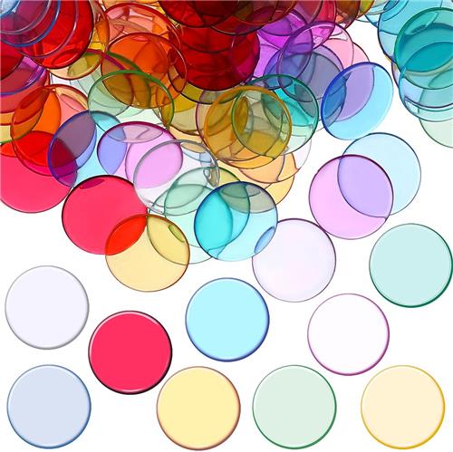 IMPERATORIS® Bingo Fiches - Telchips - Transparante Fiches voor Bingo en Tellen - Plastic Markeerfiches - Educatief Speelgoed - 19 mm - 500 Stuks - Meerkleurig