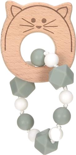 Lassig Little Chums Cat Wood/Silicone Bijtring Armband 1313006108