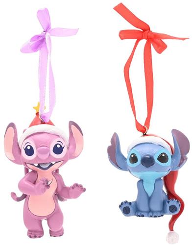 DISNEY - Stitch & Angel - Set met 2 Kerstornamenten - Kerstdecoratie