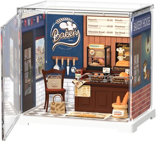 Robotime, DIY Huisje Buter Bakery House, DWS03B, 15,7x10,9x14,7cm