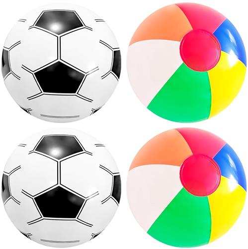 IMPERATORIS® Strandbal - Opblaasbare Bal - Voor Strand en Zwembad - Klassiek Design - Water Speelgoed voor Kinderen - 27 cm - Veelkleurig