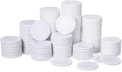 IMPERATORIS® Bingo Fiches - Telchips - Transparante Fiches voor Bingo en Tellen - Plastic Markeerfiches - Educatief Speelgoed - 22 mm - 200 Stuks - Wit